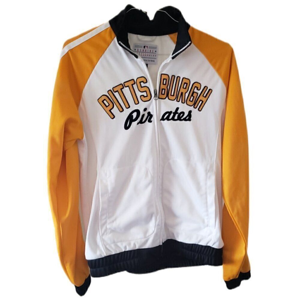 White and Gold Varsity Jacket with Collegiate Lettering
